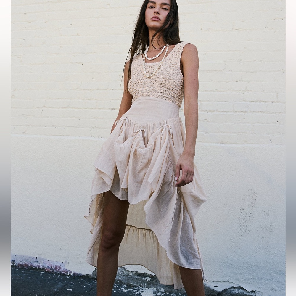 Free People EXOTIC ESCAPE Convertible Maxi Dress Size M cotton 100%